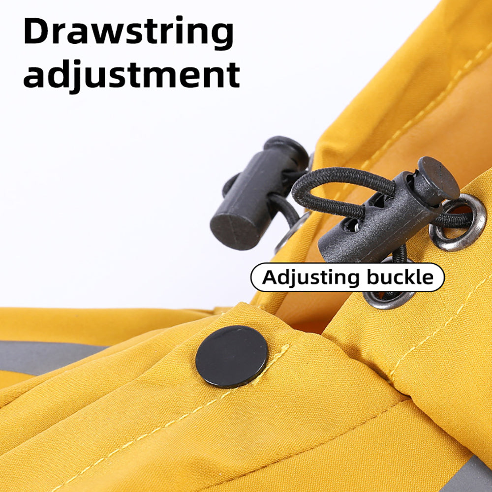 Dog Raincoat with Reflective, Waterproof Dog Rain Jacket with Hood, Leash Hole, Reflective Strap for Small Medium Dogs, Lightweight Puppy Clothes