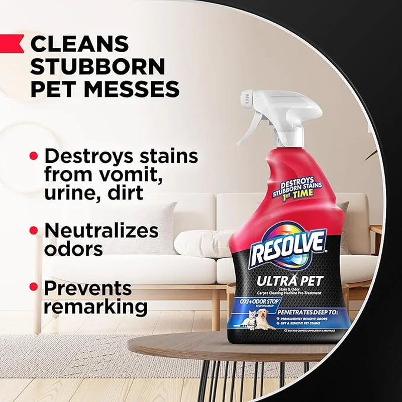 Ultra Pet Carpet Stain Cleaner Solution and Odor Remover Spray, 32 Oz