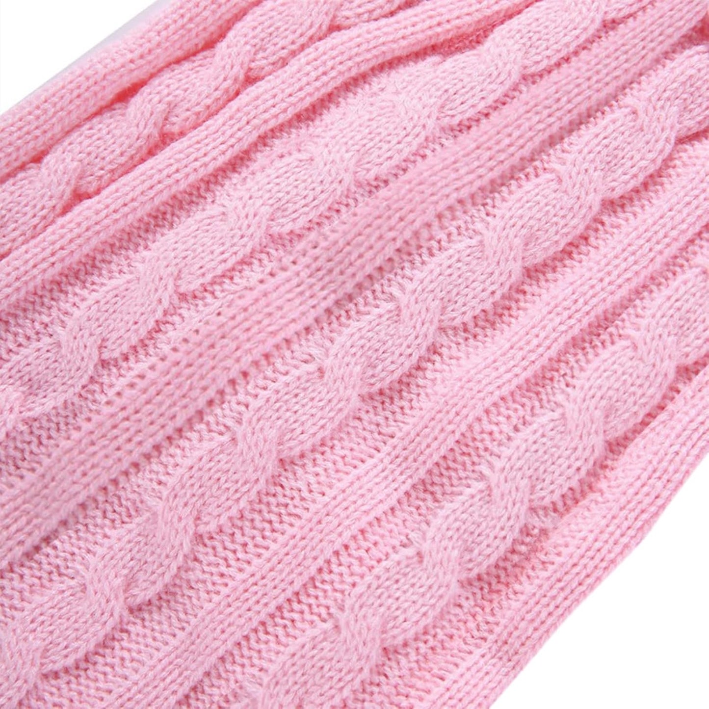Small Dog Sweaters Knitted Pet Cat Warm Dog Sweatshirt Winter Clothes Kitten Puppy Sweater (Small,Pink)