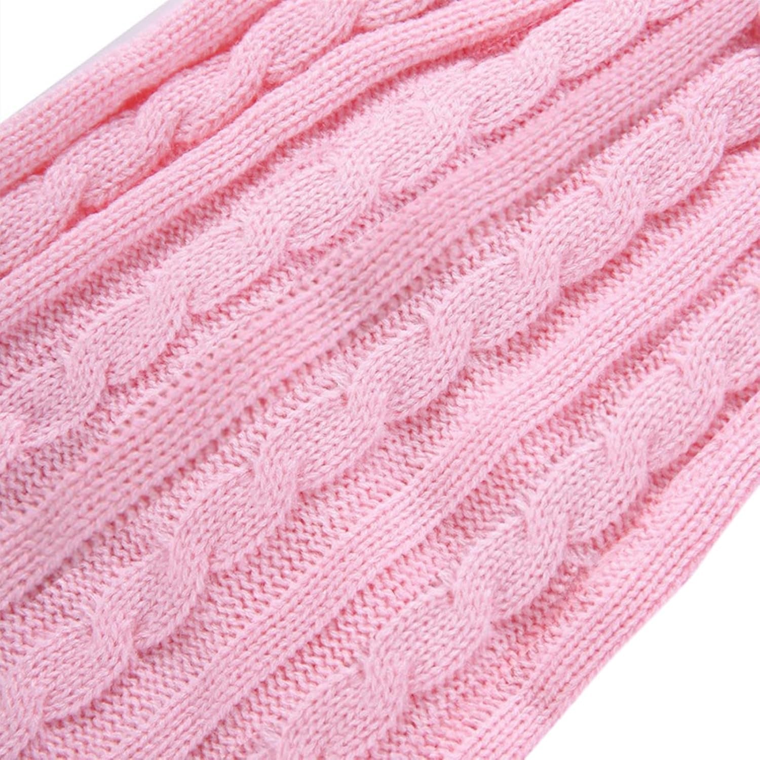 Small Dog Sweaters Knitted Pet Cat Warm Dog Sweatshirt Winter Clothes Kitten Puppy Sweater (Small,Pink)