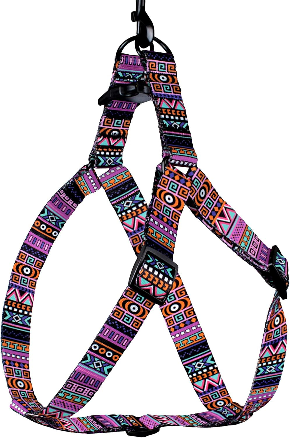 Adjustable Dog Harness Tribal Pattern Step-In Small Medium Large, Comfort Harness for Dogs Puppy Outdoor Walking (Tribal, Large)