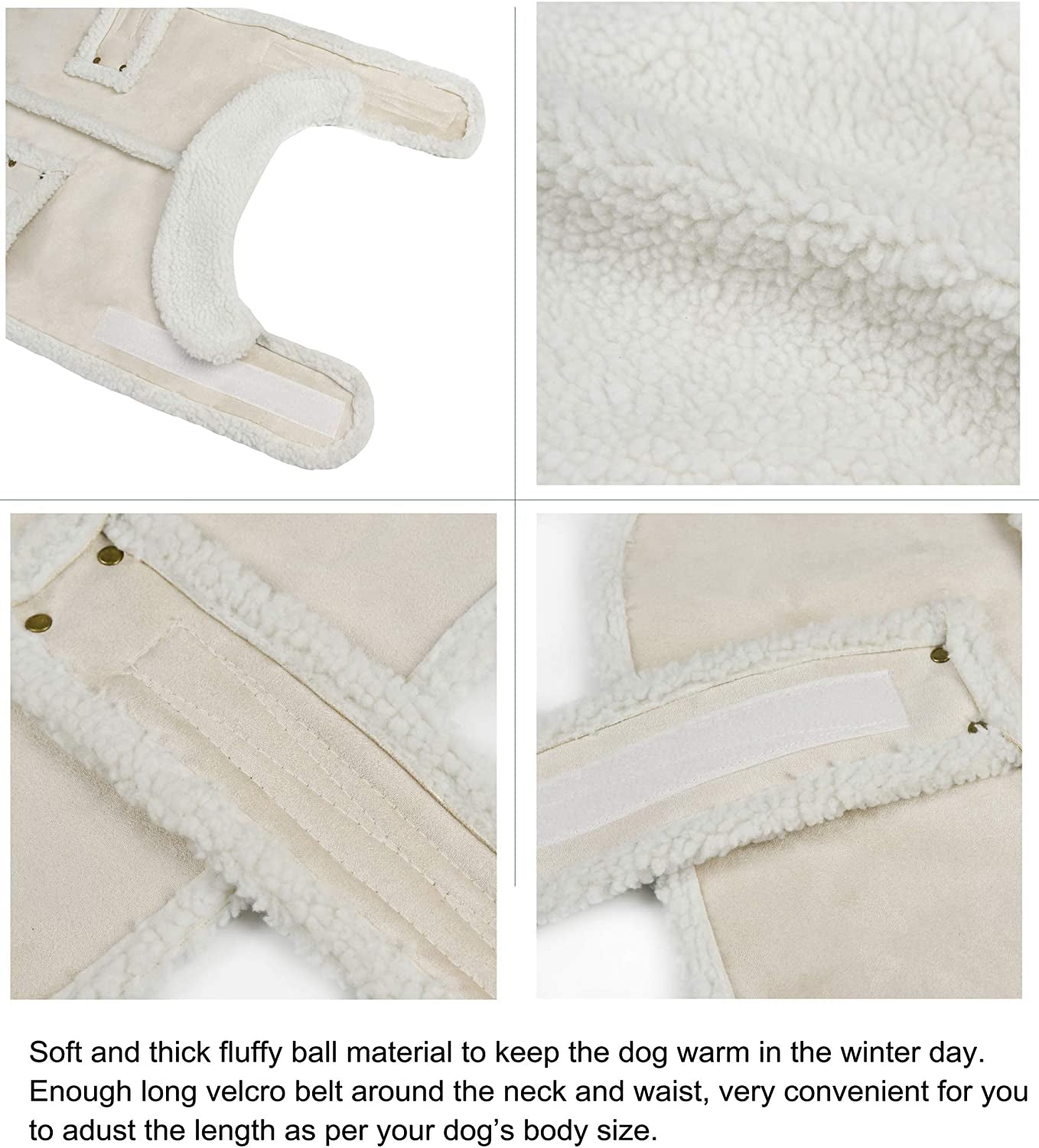Dog Winter Jacket, Warm Windproof Dog Sweaters for Small Dogs, Thick Apparelf Fleece Coat for Medium Large Dogs (Small)