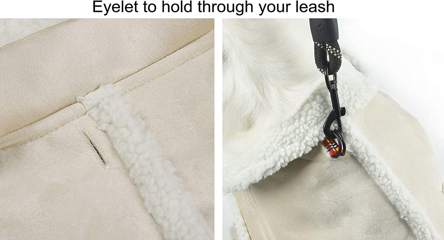 Dog Winter Jacket, Warm Windproof Dog Sweaters for Small Dogs, Thick Apparelf Fleece Coat for Medium Large Dogs (Small)