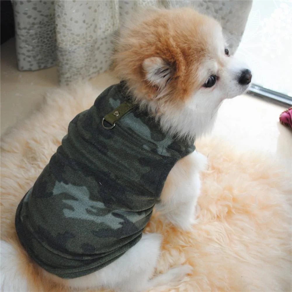 Dog Sweater Soft Fleece Vest with Leash Ring Plaid Warm Winter Pet Clothes Dog Pullover Jacket for Dogs Cats Winter Chihuahua Pet Indoor Outdoor Use