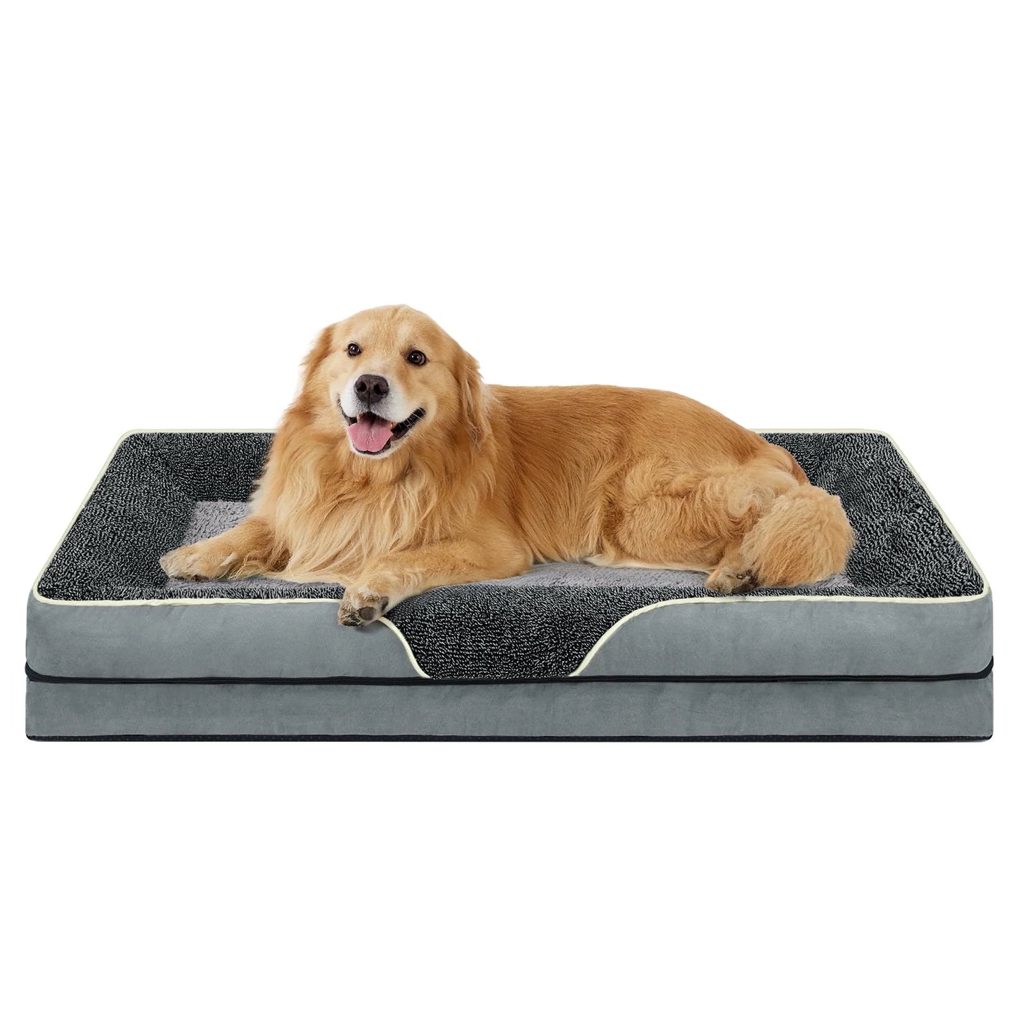 Dog Beds for Large Medium Small Dogs Orthopedic Pet Bed Sofa Supportive Egg Crate Foam Animal Couch with Removable Washable Cover Non Skid Bottom S to XL