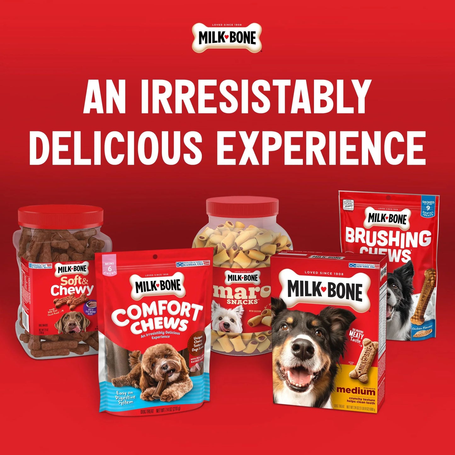 Milk Bone Trail Mix with Real Beef & Sweet Potato, Crunchy & Chewy Dog Treats, 20 Oz