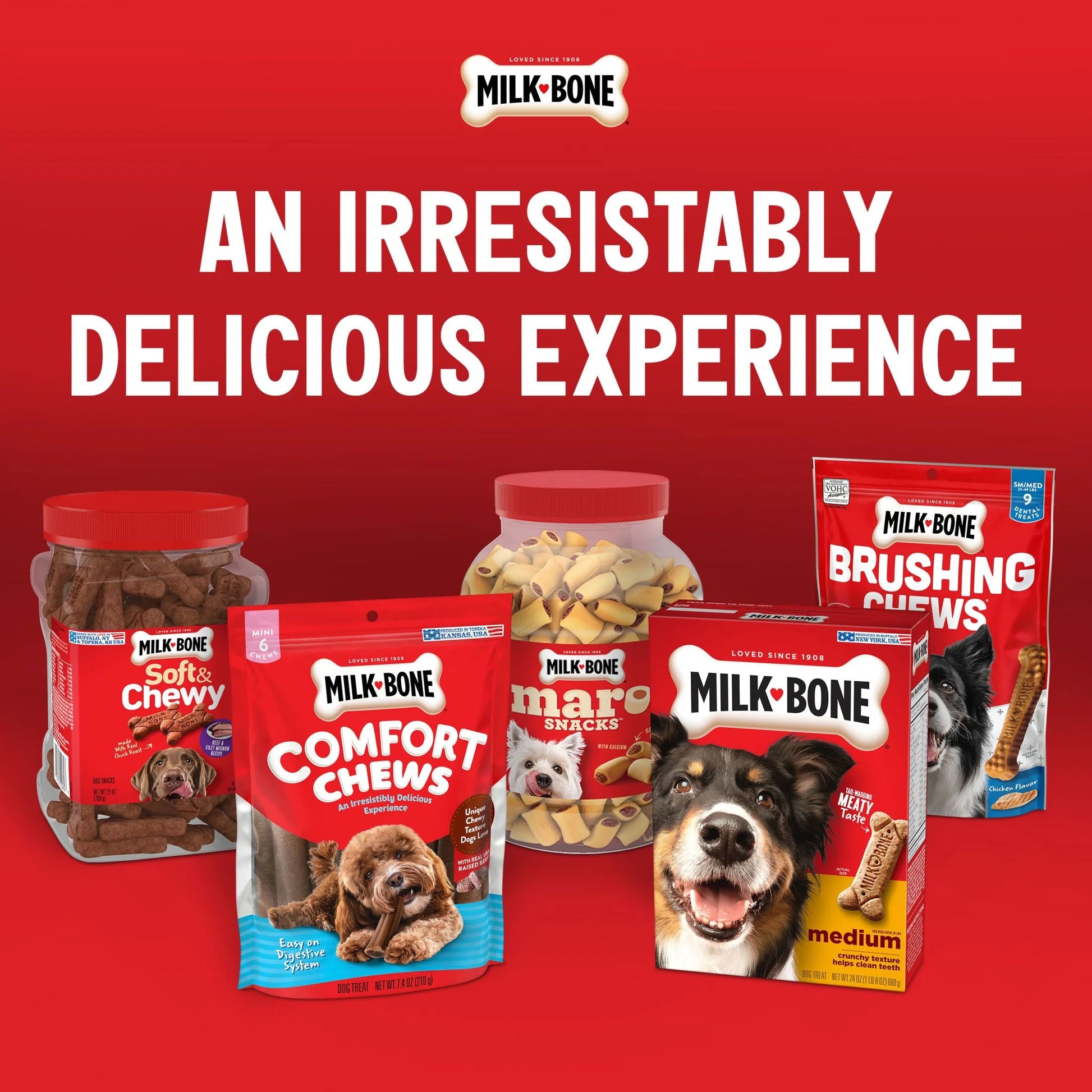 Milk Bone Trail Mix with Real Beef & Sweet Potato, Crunchy & Chewy Dog Treats, 20 Oz