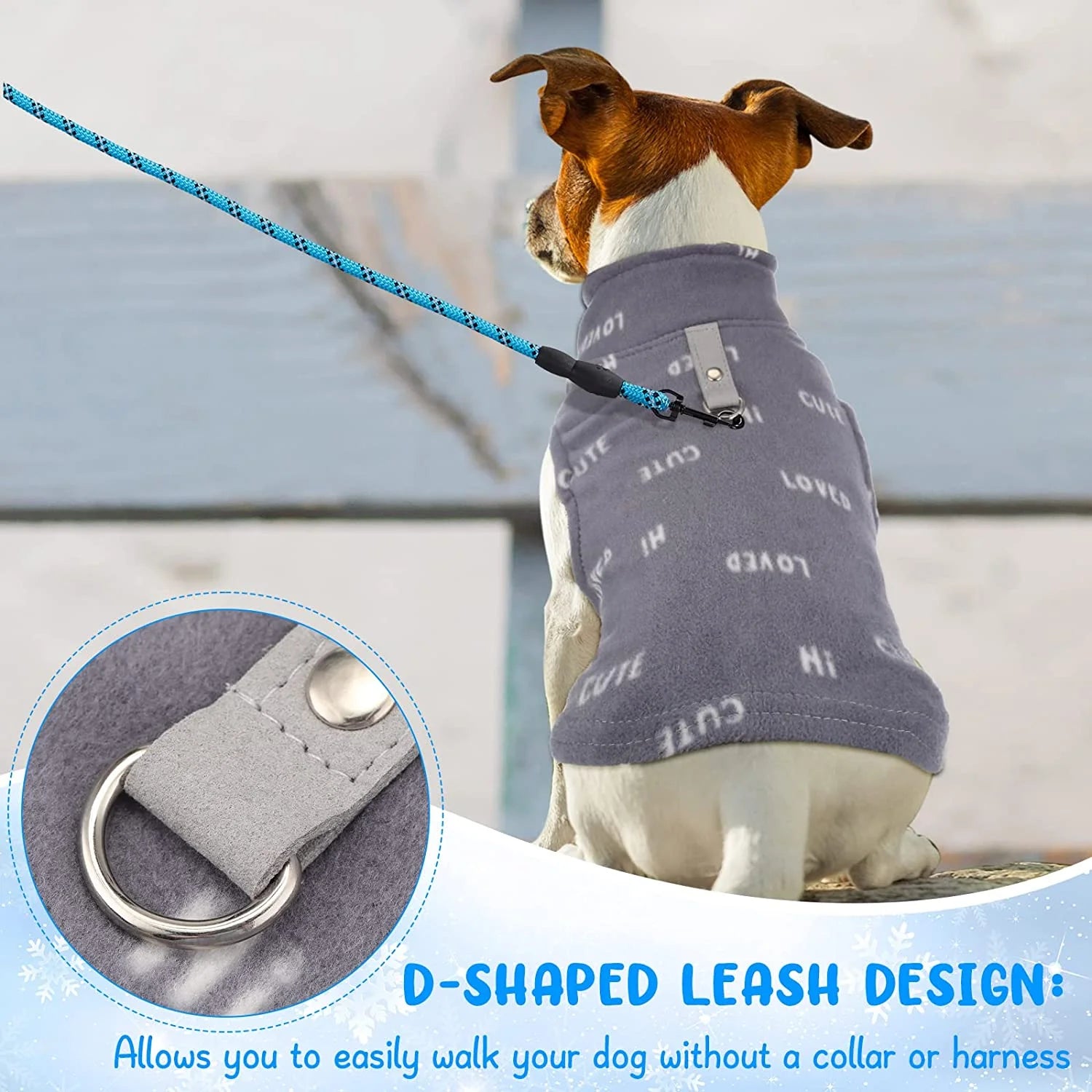 Dog Sweater Soft Fleece Vest with Leash Ring Plaid Warm Winter Pet Clothes Dog Pullover Jacket for Dogs Cats Winter Chihuahua Pet Indoor Outdoor Use